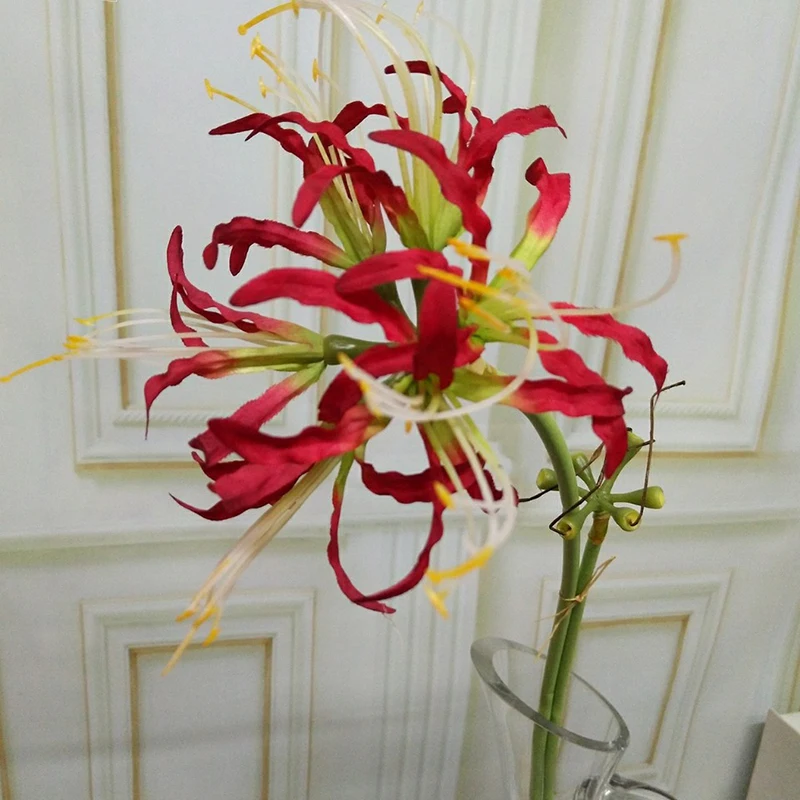 2 Forks artificial higanbana flower branch fake orchid flowers home wedding table decoration
2 Forks artificial higanbana flower branch fake orchid flowers home wedding table decoration