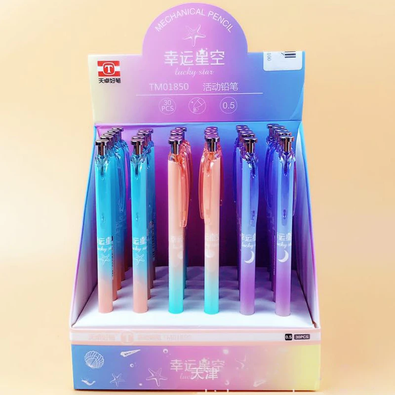 Cute Kawaii Moon Star Plastic Mechanical Pencil Creative Sky Automatic Pens For Kids Writing School Supplies Korean Stationery
Cute Kawaii Moon Star Plastic Mechanical Pencil Creative Sky Automatic Pens For Kids Writing School Supplies Korean Stationery