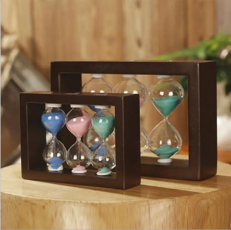 Wood 1/2/3 Minute Siamese Timer Creative Combination 1/3/5 Minute Color Hourglass Simple Style Home Desktop Ornaments
Wood 1/2/3 Minute Siamese Timer Creative Combination 1/3/5 Minute Color Hourglass Simple Style Home Desktop Ornaments