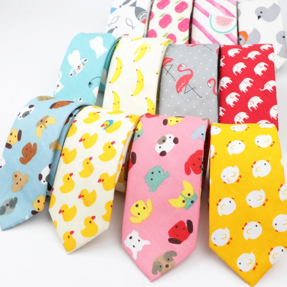 Cotton Men's Colourful Tie Duck Dog Fruit Flower Ties Narrow Kids Children Necktie Slim Skinny Cravate Narrow Thick Neckties
Cotton Men's Colourful Tie Duck Dog Fruit Flower Ties Narrow Kids Children Necktie Slim Skinny Cravate Narrow Thick Neckties