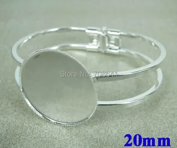 20mm Silver plated Circle Bases Bezel Tray Glass Cabochon Spring Cuff Bracelet Bangle Settings Crafts Blank Findings Wholesale
20mm Silver plated Circle Bases Bezel Tray Glass Cabochon Spring Cuff Bracelet Bangle Settings Crafts Blank Findings Wholesale