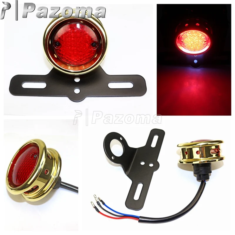 Brass Tail Light License Plate Bracket Motorcycles Rear Stop Lamp for Harley Davidson Choppers
Brass Tail Light License Plate Bracket Motorcycles Rear Stop Lamp for Harley Davidson Choppers