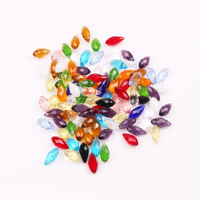 100pcs/lot Colorful Teardrop Beads 6x12mm Faceted Crystal Glass Beads For Jewelry Making Favor Craft Bracelet DIY Beads
100pcs/lot Colorful Teardrop Beads 6x12mm Faceted Crystal Glass Beads For Jewelry Making Favor Craft Bracelet DIY Beads