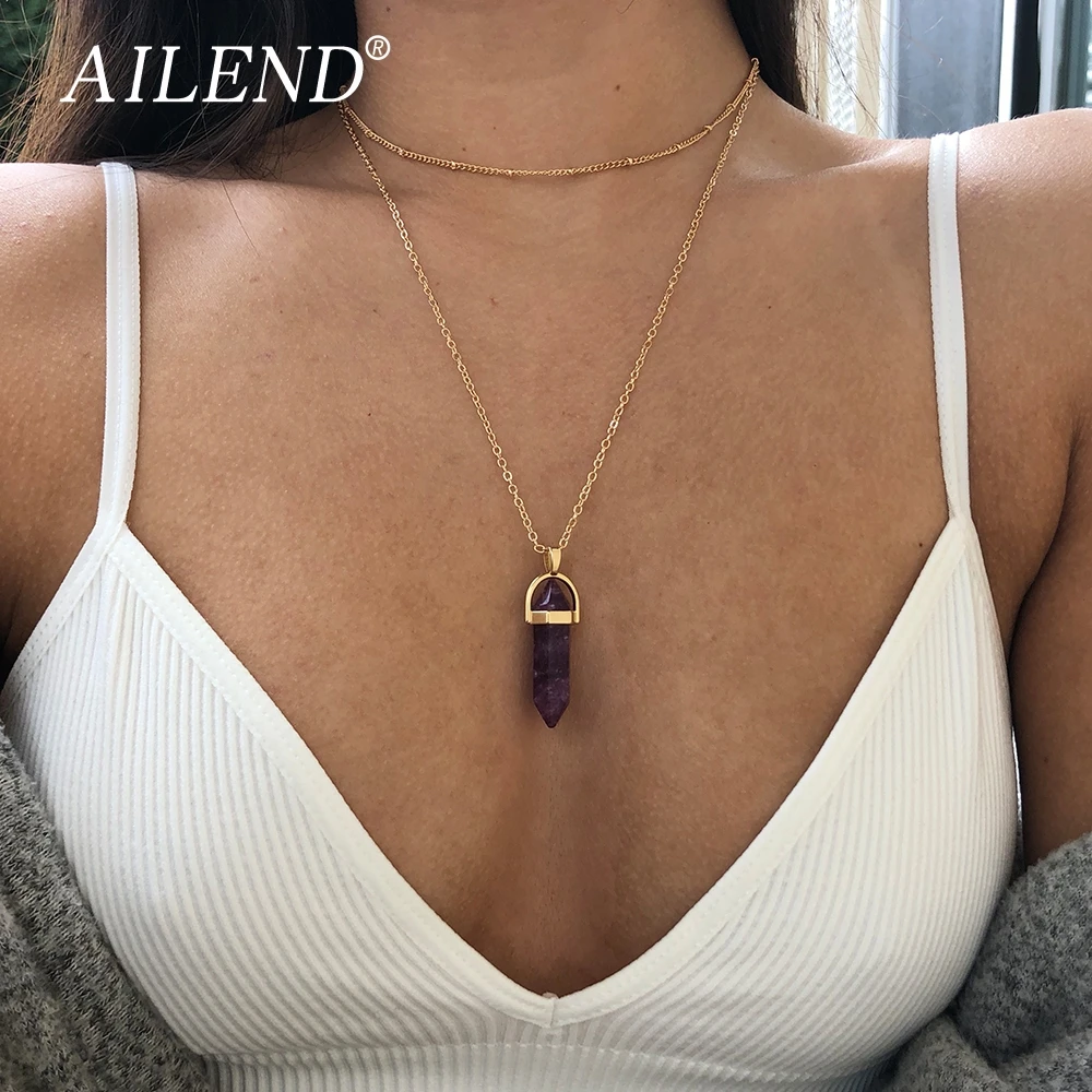 AILEND 2018 Hot Vintage natural opal choker necklace fashion gold color stone stone crystal pendant necklace for women
AILEND 2018 Hot Vintage natural opal choker necklace fashion gold color stone stone crystal pendant necklace for women