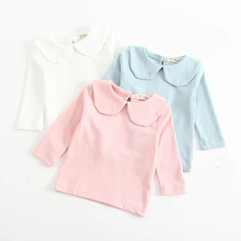 New Cute Baby Girls Solid Color Tops Full Sleeve Peter Pan Collar Newborn Infant T shirt Cotton Spring Clothes For Baby Girl
New Cute Baby Girls Solid Color Tops Full Sleeve Peter Pan Collar Newborn Infant T shirt Cotton Spring Clothes For Baby Girl