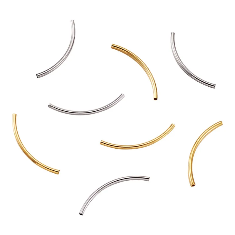 250pcs Curved Brass Noodle Tube Beads Spacer Beads Link Connector for Jewelry Making DIY Bracelet Necklace 50x3mm Hole: 2mm
250pcs Curved Brass Noodle Tube Beads Spacer Beads Link Connector for Jewelry Making DIY Bracelet Necklace 50x3mm Hole: 2mm