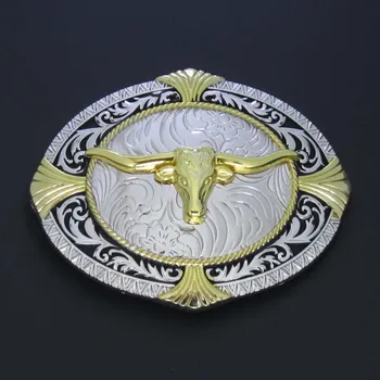 Oval Bull Head Floral Flower Cowboy Cowgirl Western Belt Buckle Silver With Gold
Oval Bull Head Floral Flower Cowboy Cowgirl Western Belt Buckle Silver With Gold