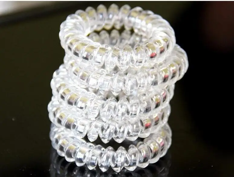 3 PCS Telephone Line Cord Bobble Traceless Rubber Bands Tie Transparent Clear Gum Elastic Hair Bands Hair Accessories For Women
3 PCS Telephone Line Cord Bobble Traceless Rubber Bands Tie Transparent Clear Gum Elastic Hair Bands Hair Accessories For Women