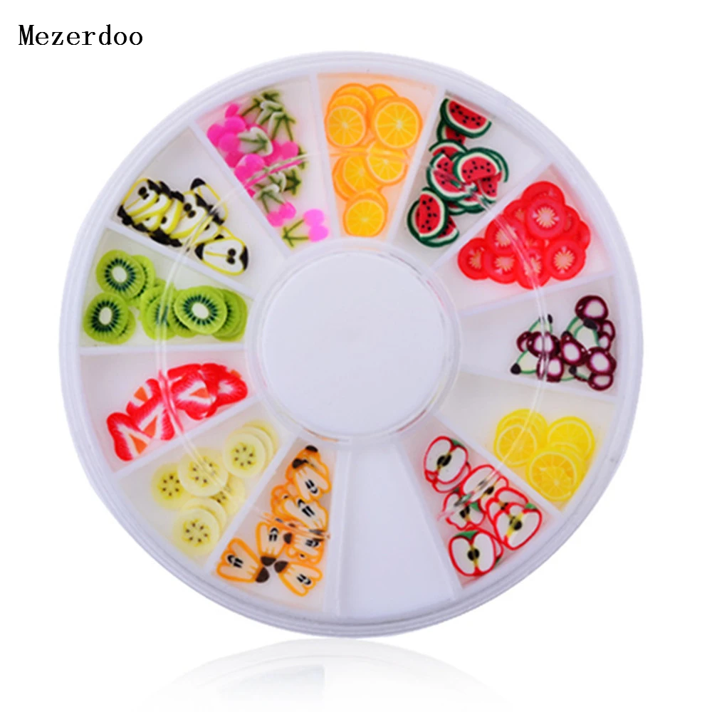 1Wheel Nail Art Decoration Fruit Slices 3D Polymer Clay Tiny Fimo Design Wheel Nail Rhinestone Manicure Beauty Accessories Tools
1Wheel Nail Art Decoration Fruit Slices 3D Polymer Clay Tiny Fimo Design Wheel Nail Rhinestone Manicure Beauty Accessories Tools