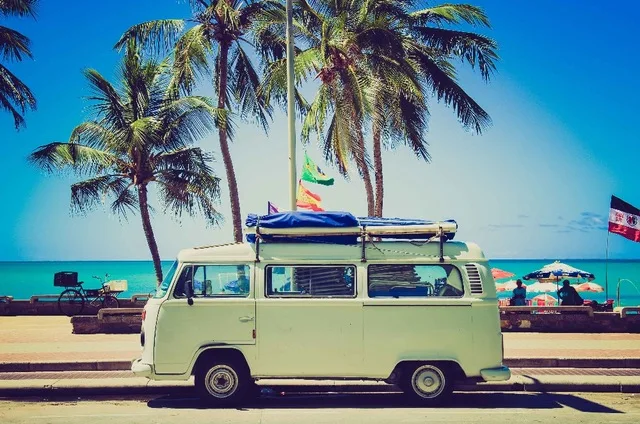 Vintage-Coastal-Photography-Print-Retro-Van-VW-Camper-And-Black-Palm-Tree-Canvas-Painting-Wall-Picture.jpg_640x640