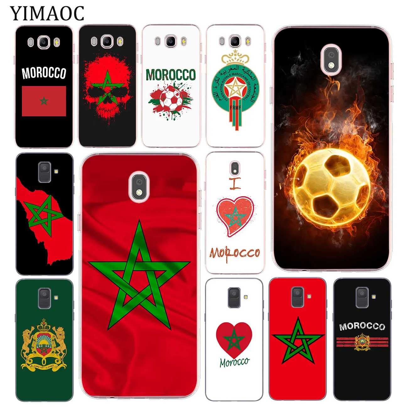 Morocco Soccer football flag Soft Silicone Phone Case for Samsung Galaxy A5 J5 J6 J7 2017 EU J3 2016 A9 A8 A7 A6 Plus 2018
Morocco Soccer football flag Soft Silicone Phone Case for Samsung Galaxy A5 J5 J6 J7 2017 EU J3 2016 A9 A8 A7 A6 Plus 2018