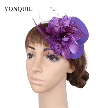 purple color kentucky fascinator headwear colorful mesh silk flower race show hair accessories millinery party hats High quality
purple color kentucky fascinator headwear colorful mesh silk flower race show hair accessories millinery party hats High quality