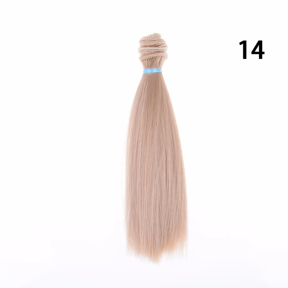 15cm length high-temperature material natrual color thick bjd wigs doll hair*~* 