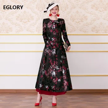 Casacos Feminino 2019 Autumn Winter Fashion Long Coat Trench Women Vintage Jacquard Flower Print Single Breasted Coat Overcoats
Casacos Feminino 2019 Autumn Winter Fashion Long Coat Trench Women Vintage Jacquard Flower Print Single Breasted Coat Overcoats