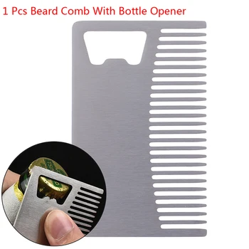 1pc Stainless Steel Beard Comb Portable Mustache Hair Beard Care Comb With Bottle Opener Beard/Hair Styling Tool 
1pc Stainless Steel Beard Comb Portable Mustache Hair Beard Care Comb With Bottle Opener Beard/Hair Styling Tool