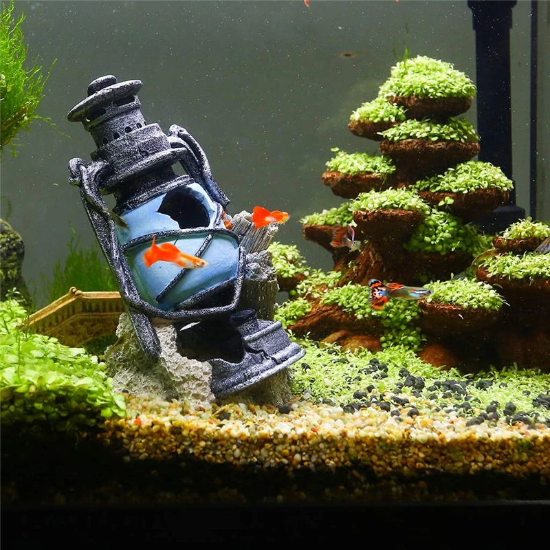 1 Aquarium Decoration Poly Resin Lighthouse Retro Resin Landscaping For Aquarium Fish Tank Nice Underwater Landscape