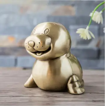 Europe Metal money piggy bank bronze color bank money box Sea lion spardosen for home decorative bank coin for kids gifts SNG045
Europe Metal money piggy bank bronze color bank money box Sea lion spardosen for home decorative bank coin for kids gifts SNG045
