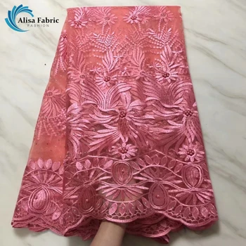 Africa lace fabric high quality 5 yards Nigeria net lace with Beads and Stone Latest French Embroider tulle lace for Dress women
Africa lace fabric high quality 5 yards Nigeria net lace with Beads and Stone Latest French Embroider tulle lace for Dress women