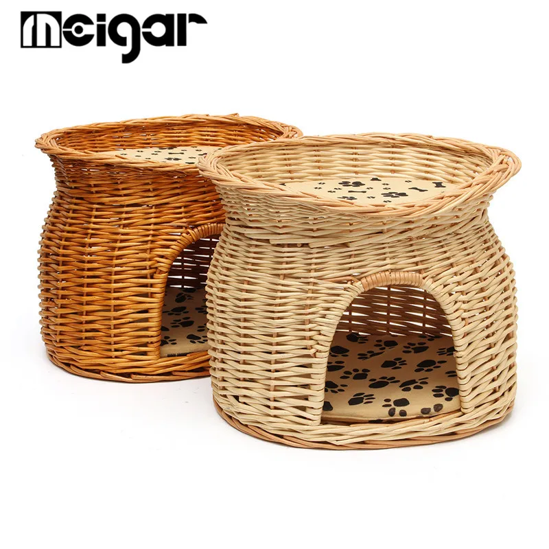 2 Tier Wicker Cat Bed Basket Bed Pod House Rattan Sleeping Cave Cushion Handmade Puppy Small Bed Cats Nap Mat Cave Easy Wash
2 Tier Wicker Cat Bed Basket Bed Pod House Rattan Sleeping Cave Cushion Handmade Puppy Small Bed Cats Nap Mat Cave Easy Wash