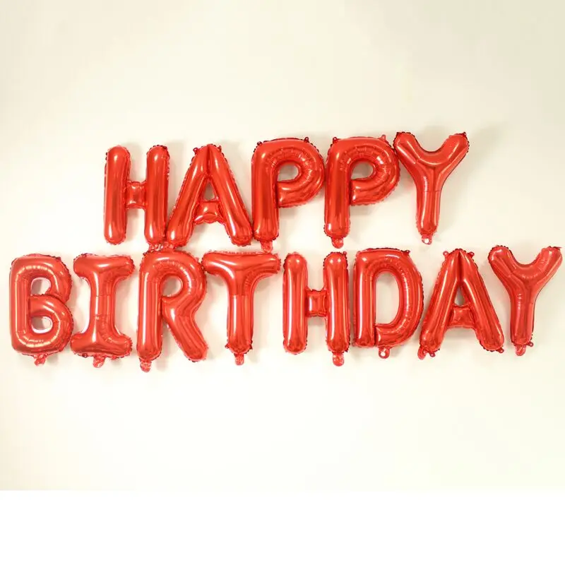 13 Pieces 16 inch Black Red Letters HAPPY BIRTHDAY Foil Balloons Birthday Party Decoration Kids Alphabet Air Ballons Baby Shower
13 Pieces 16 inch Black Red Letters HAPPY BIRTHDAY Foil Balloons Birthday Party Decoration Kids Alphabet Air Ballons Baby Shower
