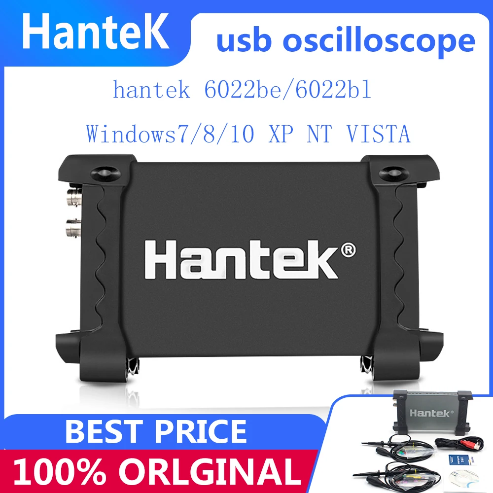 Hantek 6022BE/6022BL Hantek 6022BE Laptop PC USB Portable Oscilloscope 6022BE Digital Storage 2Channels 20MHz 48MSa/s Hot Sale
Hantek 6022BE/6022BL Hantek 6022BE Laptop PC USB Portable Oscilloscope 6022BE Digital Storage 2Channels 20MHz 48MSa/s Hot Sale