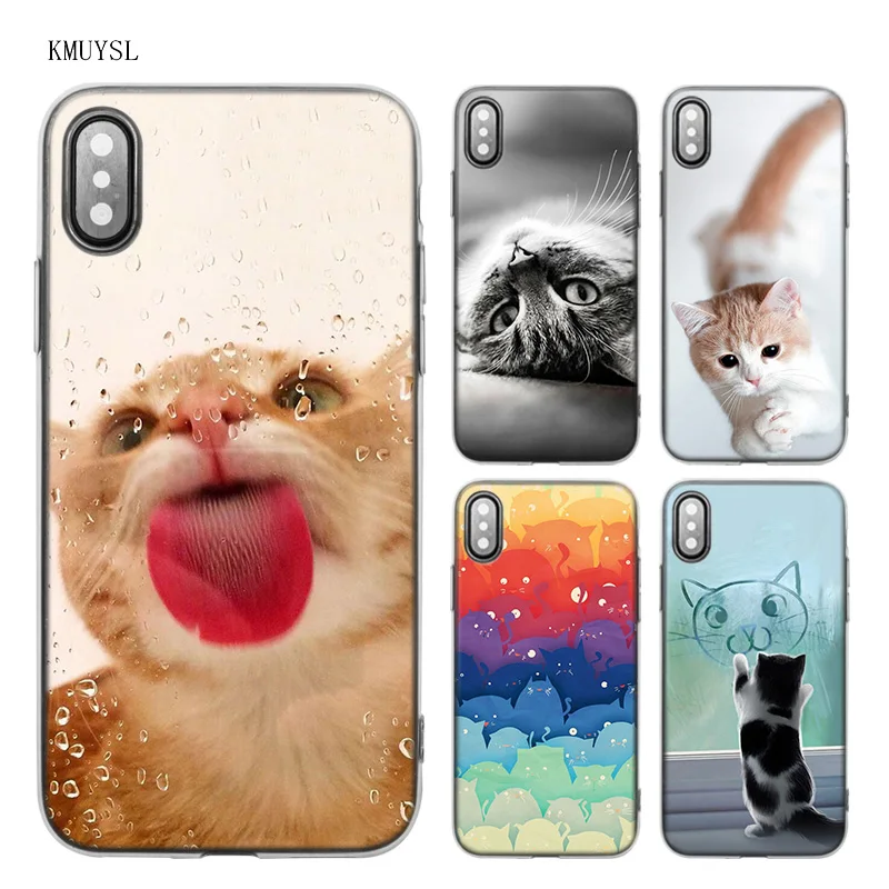 KMUYSL Cute Funny Black Cats kittens TPU Transparent Soft Case Cover for iPhone X 7 8 6 6s Plus 5 5S SE 5C
KMUYSL Cute Funny Black Cats kittens TPU Transparent Soft Case Cover for iPhone X 7 8 6 6s Plus 5 5S SE 5C