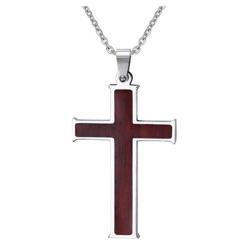 Punk Style Titanium Steel Wood Christian Prayer Cross Pendant Necklace for Men Women Fashion Party Jewelry
Punk Style Titanium Steel Wood Christian Prayer Cross Pendant Necklace for Men Women Fashion Party Jewelry