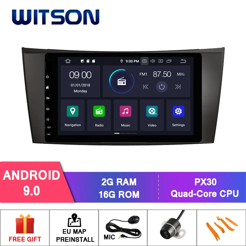 WITSON 9'' Android 9.0 HD Screen for BENZ E-CLASS W211 G-Class W463 CAR RADIO 4GB RAM+32GB FLASH 8 Octa Core+DVR/WIFI+DSP+DAB
WITSON 9'' Android 9.0 HD Screen for BENZ E-CLASS W211 G-Class W463 CAR RADIO 4GB RAM+32GB FLASH 8 Octa Core+DVR/WIFI+DSP+DAB