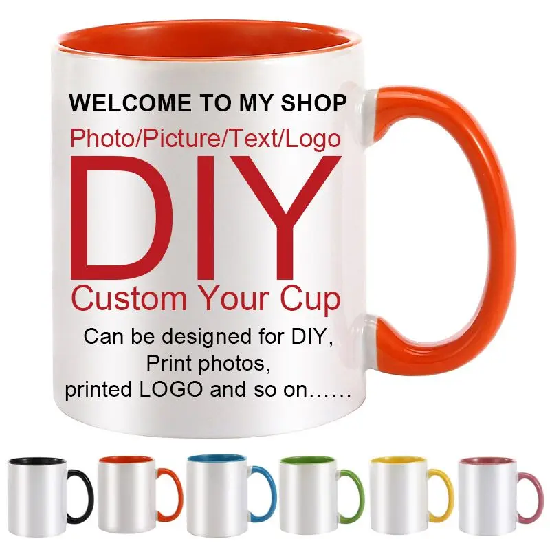 350ML DIY Photo Color Coffee Mug Color Handle Printing Custom Picture Ceramic Travel Coffee Mugs Personalized Text Funny
350ML DIY Photo Color Coffee Mug Color Handle Printing Custom Picture Ceramic Travel Coffee Mugs Personalized Text Funny