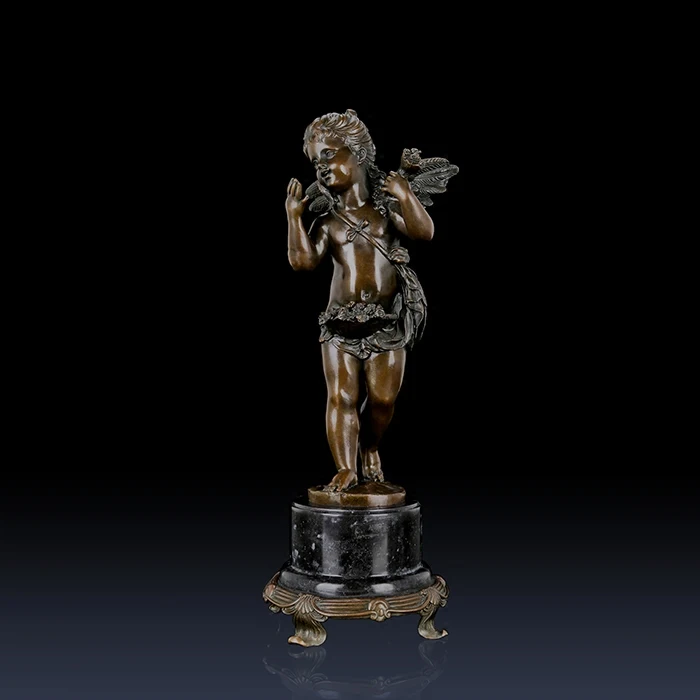 Cherub Statue Angel Sculpture Hot Cast Bronze Western Antique Art Gorgeous Boy's Room Home Decoration Ornament
Cherub Statue Angel Sculpture Hot Cast Bronze Western Antique Art Gorgeous Boy's Room Home Decoration Ornament