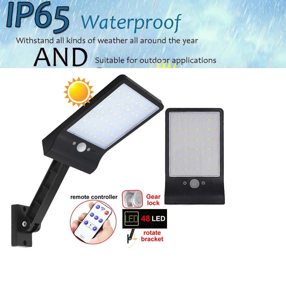 Upgraded 48 leds Solar Light ler Three Modes Waterproof Lamp Lights For Outdoor Garden Wall Street spotlight floo Lamps f
Upgraded 48 leds Solar Light ler Three Modes Waterproof Lamp Lights For Outdoor Garden Wall Street spotlight floo Lamps f