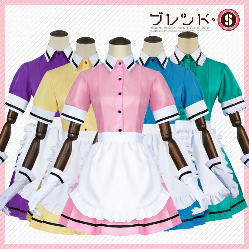 New Blend S Stile Cafe Sadistic Maid Cosplay Uniform Hinata Kaho Sakuranomiya Maika Amano Miu Hoshikawa Mafuyu Maid Apron Dress
New Blend S Stile Cafe Sadistic Maid Cosplay Uniform Hinata Kaho Sakuranomiya Maika Amano Miu Hoshikawa Mafuyu Maid Apron Dress