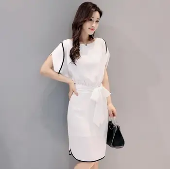 Black Slim Midi Dress Office Lady OL Workwear Short Sleeve White Slim Summer Dress Vestidos
Black Slim Midi Dress Office Lady OL Workwear Short Sleeve White Slim Summer Dress Vestidos