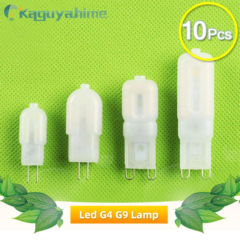 

10Pcs LED Bulb G9 220V Dimmable/ G4 AC DC 12V/220V LED Lamp Light 4W 5W 6W 7W Replace Halogen Crystal Lampada Ampoule Bombilla