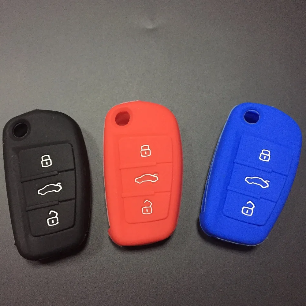 candy color Skin new Car Silicone Key case cover Holder Fob For Audi A1 A3 Q3 Q7 R8 A6L TT Key Case Four Car Styling with logo
candy color Skin new Car Silicone Key case cover Holder Fob For Audi A1 A3 Q3 Q7 R8 A6L TT Key Case Four Car Styling with logo
