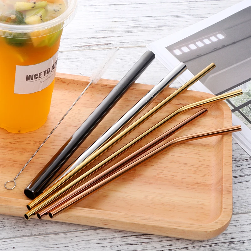 100Pcs Milk Tea Straw Reusable Diameter 12mm 10mm Juice Drinking Straws Cleaner Brush High Quality Eco Friendly Metal Straw
100Pcs Milk Tea Straw Reusable Diameter 12mm 10mm Juice Drinking Straws Cleaner Brush High Quality Eco Friendly Metal Straw