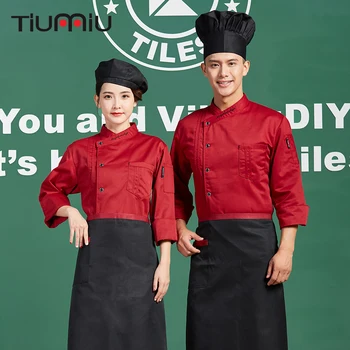 HOT Unisex Embroidery Collar Single Breasted Long Sleeve Kitchen Cozinha Waitress Coffee Shop Work Uniforms Chef Cooking Jackets 
HOT Unisex Embroidery Collar Single Breasted Long Sleeve Kitchen Cozinha Waitress Coffee Shop Work Uniforms Chef Cooking Jackets