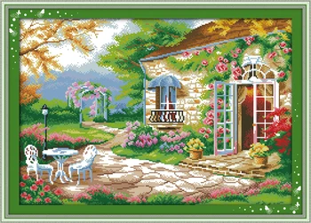 Romantic backyard garden scenery home decor Cross Stitch kits 14ct white 11ct print embroidery DIY handmade needlework wall
Romantic backyard garden scenery home decor Cross Stitch kits 14ct white 11ct print embroidery DIY handmade needlework wall