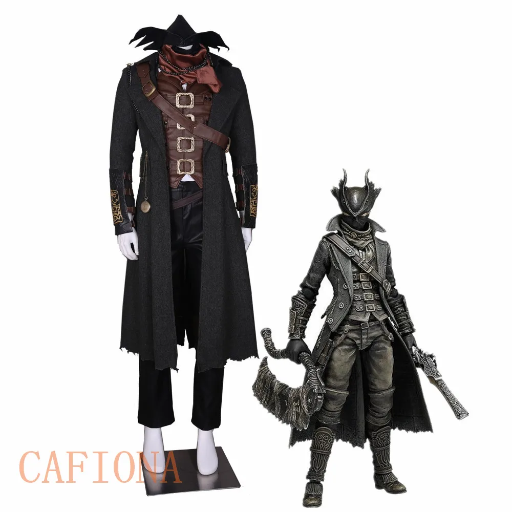 Cafiona Bloodborne cosplay The Hunter Ludwig Cosplay Costume leather vest coat pants hat scarf watch necklace mask 14PCS set
Cafiona Bloodborne cosplay The Hunter Ludwig Cosplay Costume leather vest coat pants hat scarf watch necklace mask 14PCS set