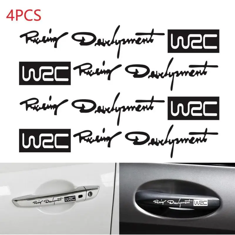 4pcs Car Styling Stickers Auto Decorative Decals Racing Development WRC Car Door Handle Body Vinyl Decals
4pcs Car Styling Stickers Auto Decorative Decals Racing Development WRC Car Door Handle Body Vinyl Decals