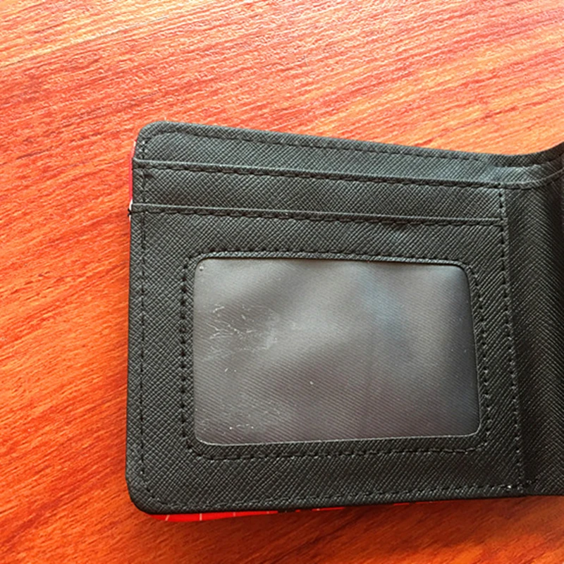Anime Neon Genesis EVA  PU Leather Wallet Mixed Color Bifold Purse