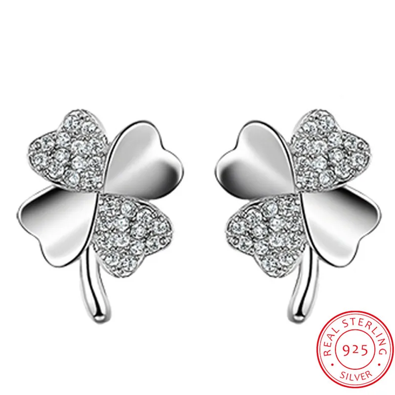 Hot Sale 925 Sterling Silver Heart Earring Brincos Pendientes Lucky Clover Stud Earring For Women Gift Oorbellen S-e55
Hot Sale 925 Sterling Silver Heart Earring Brincos Pendientes Lucky Clover Stud Earring For Women Gift Oorbellen S-e55