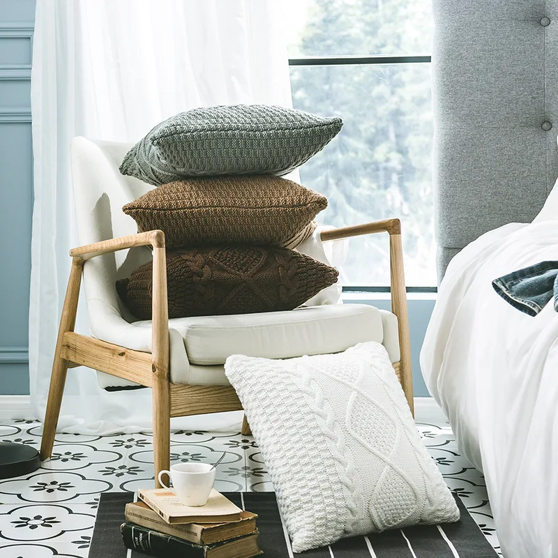 45*45cm 100% Cotton Linen Macrame Hand-woven Cotton Thread Pillow Covers Geometry Bohemia Cushion Covers Home Decor 
45*45cm 100% Cotton Linen Macrame Hand-woven Cotton Thread Pillow Covers Geometry Bohemia Cushion Covers Home Decor