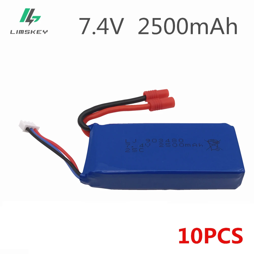 10 шт 7,4 V 2500 mAh литий-полимерный Батарея для Syma X8C X8W X8G Квадрокоптер 7,4 V 2500 ма • ч, высокоемкая батарея Li-po Батарея банан 2S 903480
10 шт 7,4 V 2500 mAh литий-полимерный Батарея для Syma X8C X8W X8G Квадрокоптер 7,4 V 2500 ма • ч, высокоемкая батарея Li-po Батарея банан 2S 903480