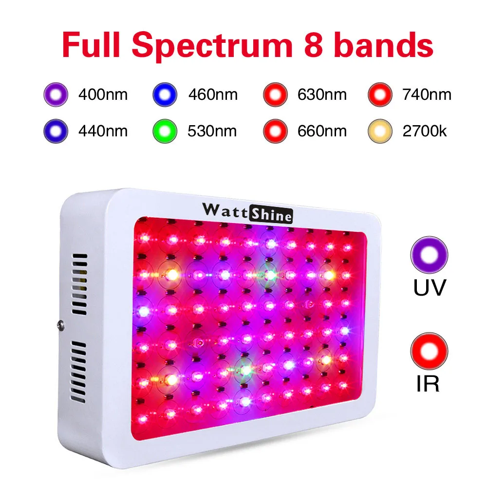 Dimmer 300W led grow light Double chips hydroponics lighting Full spectrum Herbs Flowers Medicine Veg Bloom Growth Greenhouse (27)