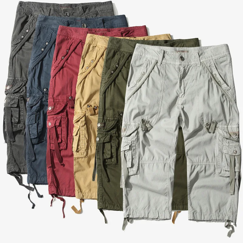 Multi-pocket Cargo Shorts Cotton Shorts Mens Summer Short Pants Casual Sweat Long Shorts Capris Plus Size 2019 Fashion
Multi-pocket Cargo Shorts Cotton Shorts Mens Summer Short Pants Casual Sweat Long Shorts Capris Plus Size 2019 Fashion