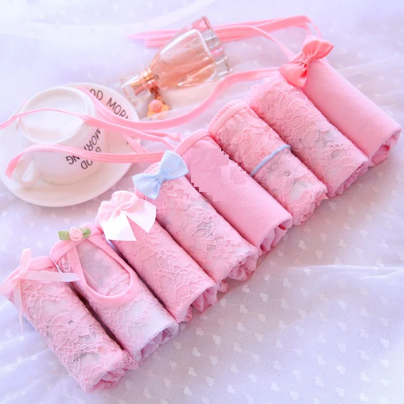 2019 Girls Underwear 8pc/lot lace lovely pink T panties Bow letter Low Waist Briefs Young Girl Pants children 12-20year student
2019 Girls Underwear 8pc/lot lace lovely pink T panties Bow letter Low Waist Briefs Young Girl Pants children 12-20year student