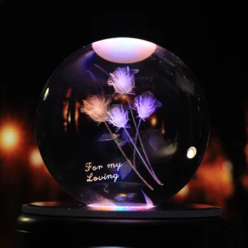 Personalized Crystal Ball 3D Laser Engraved Miniature Rose Model Glass Sphere Home Decor Gift Ornament Christmas Present
Personalized Crystal Ball 3D Laser Engraved Miniature Rose Model Glass Sphere Home Decor Gift Ornament Christmas Present