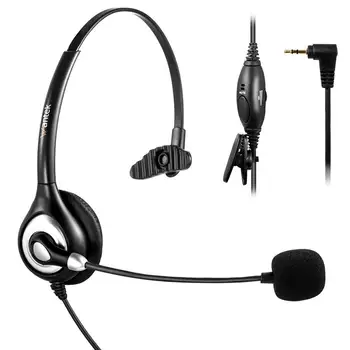 Wantek Arama Telephone Headset with Microphone Headphone for DECT Polycom Grandstream Cisco Linksys SPA Zultys with 2.5mm Jack
Wantek Arama Telephone Headset with Microphone Headphone for DECT Polycom Grandstream Cisco Linksys SPA Zultys with 2.5mm Jack