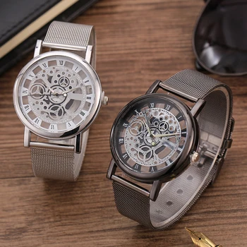 Dropshipping Watches Men Skeleton Quartz Watch Stainless Steel Mesh Band Men Watch Sports Wristwatch Saati Relogio Masculino
Dropshipping Watches Men Skeleton Quartz Watch Stainless Steel Mesh Band Men Watch Sports Wristwatch Saati Relogio Masculino